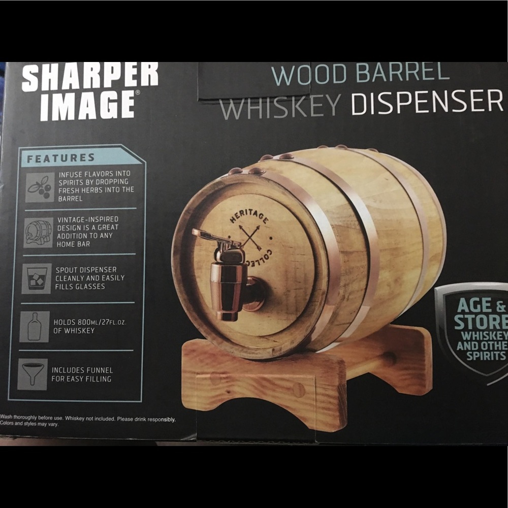 Rose gold pine Mini Sharper Image Whiskey Barrel